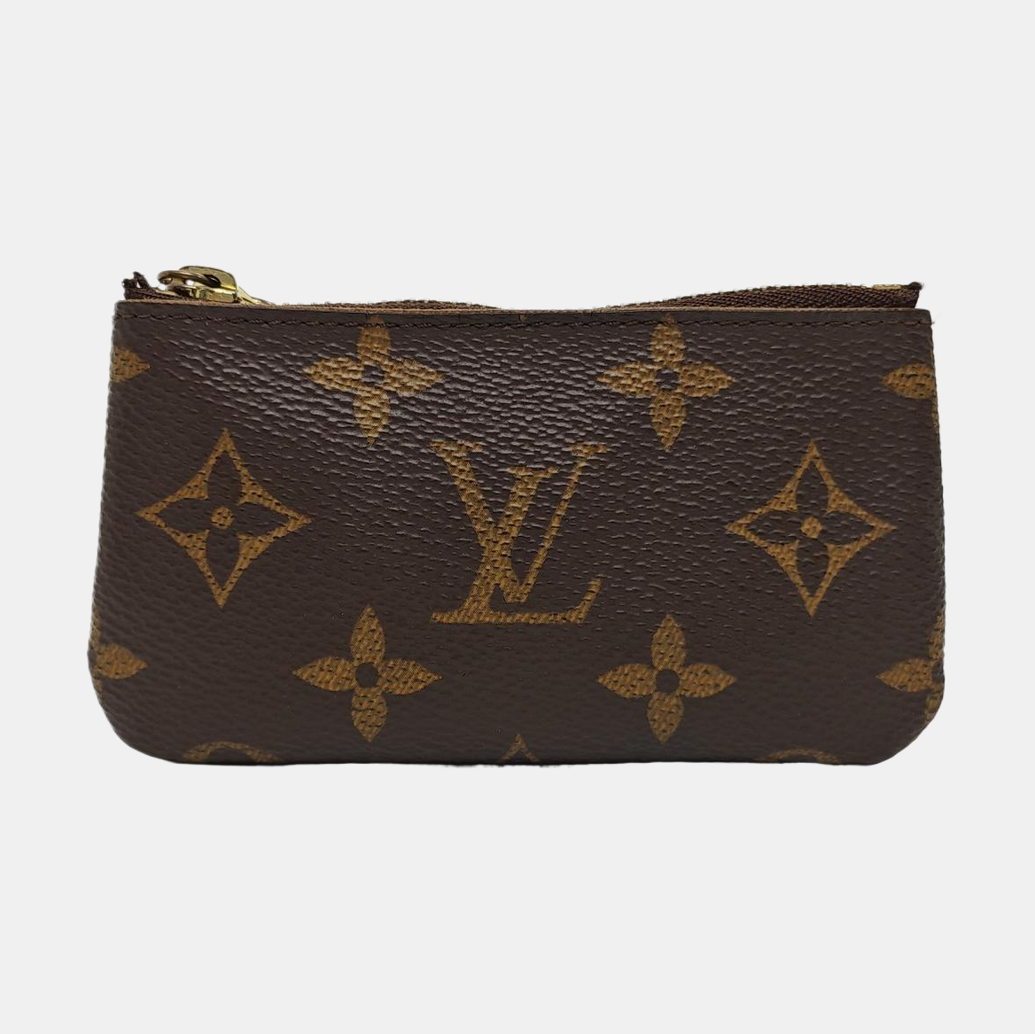 Monogram Coated Canvas Key Pouch Brown
