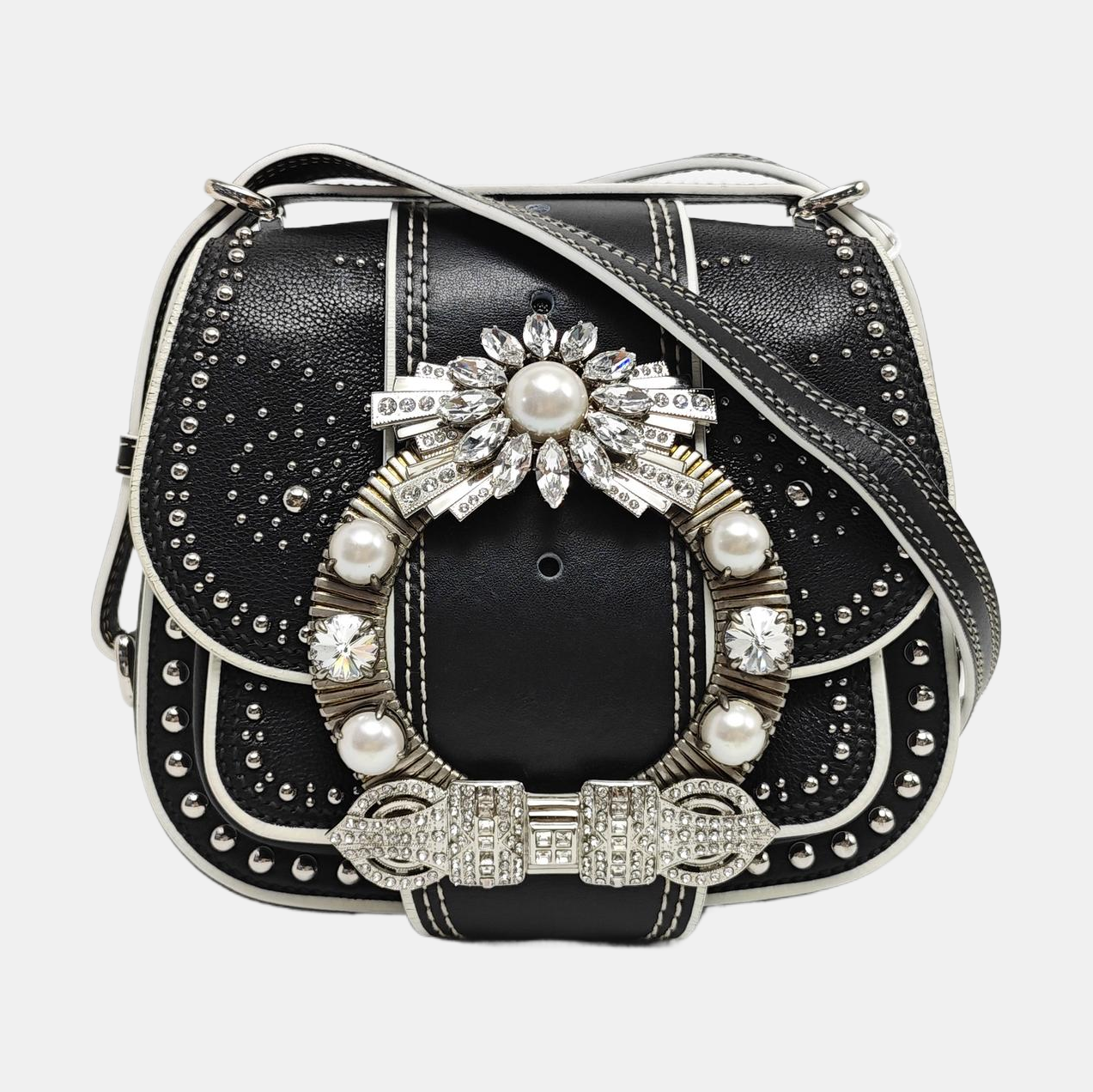 Miu Lady Calfskin Black