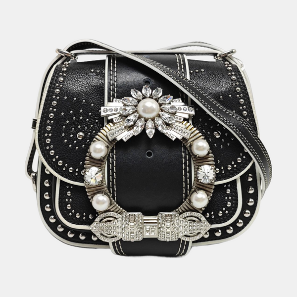 Miu Lady Calfskin Black