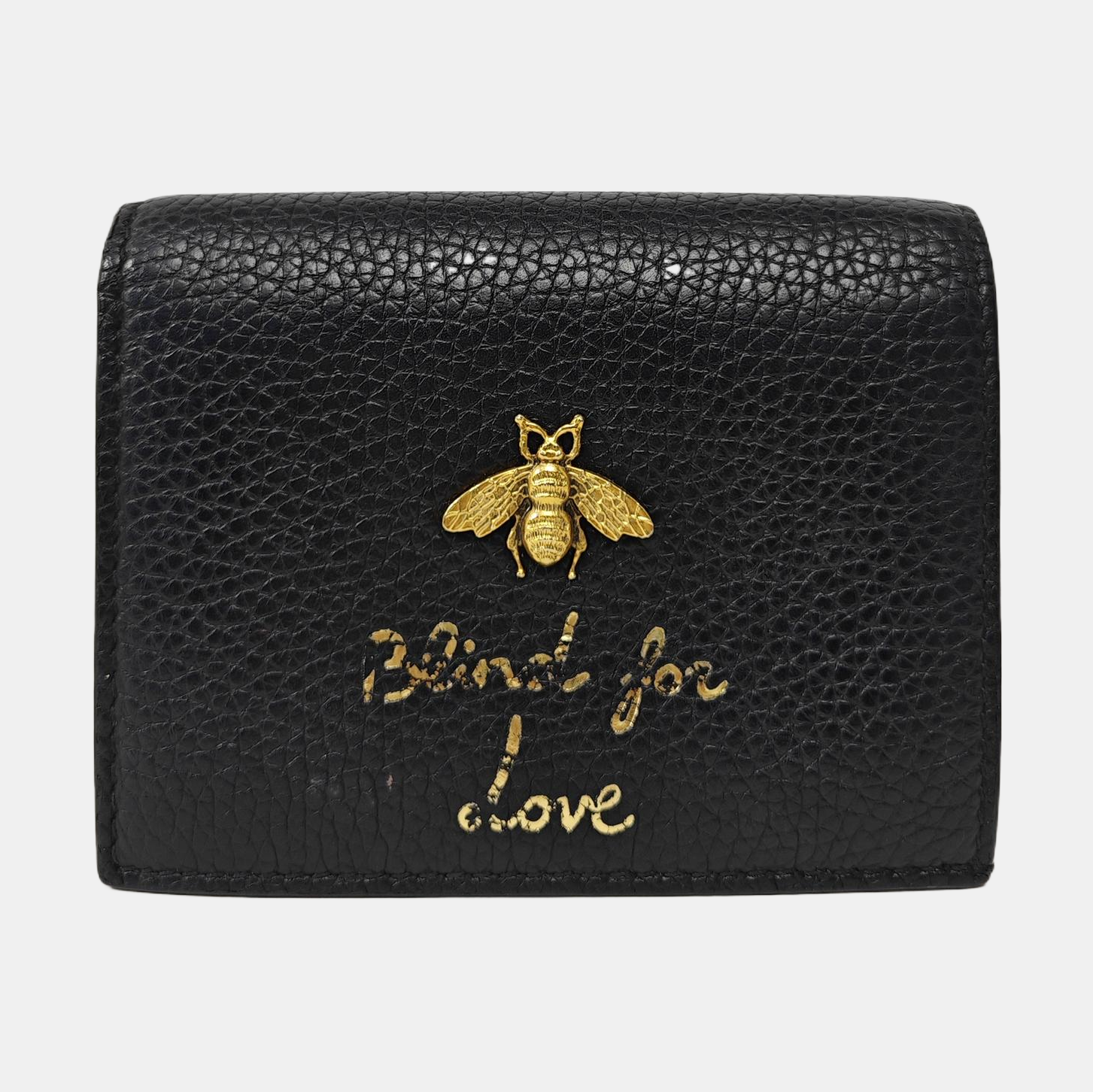 Animalier Calfskin Black Wallet