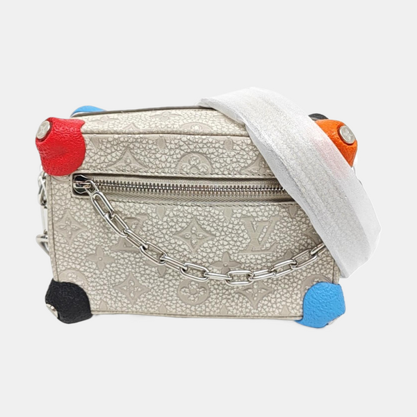 SOFT TRUNK Mini Monogram Calfskin Silver