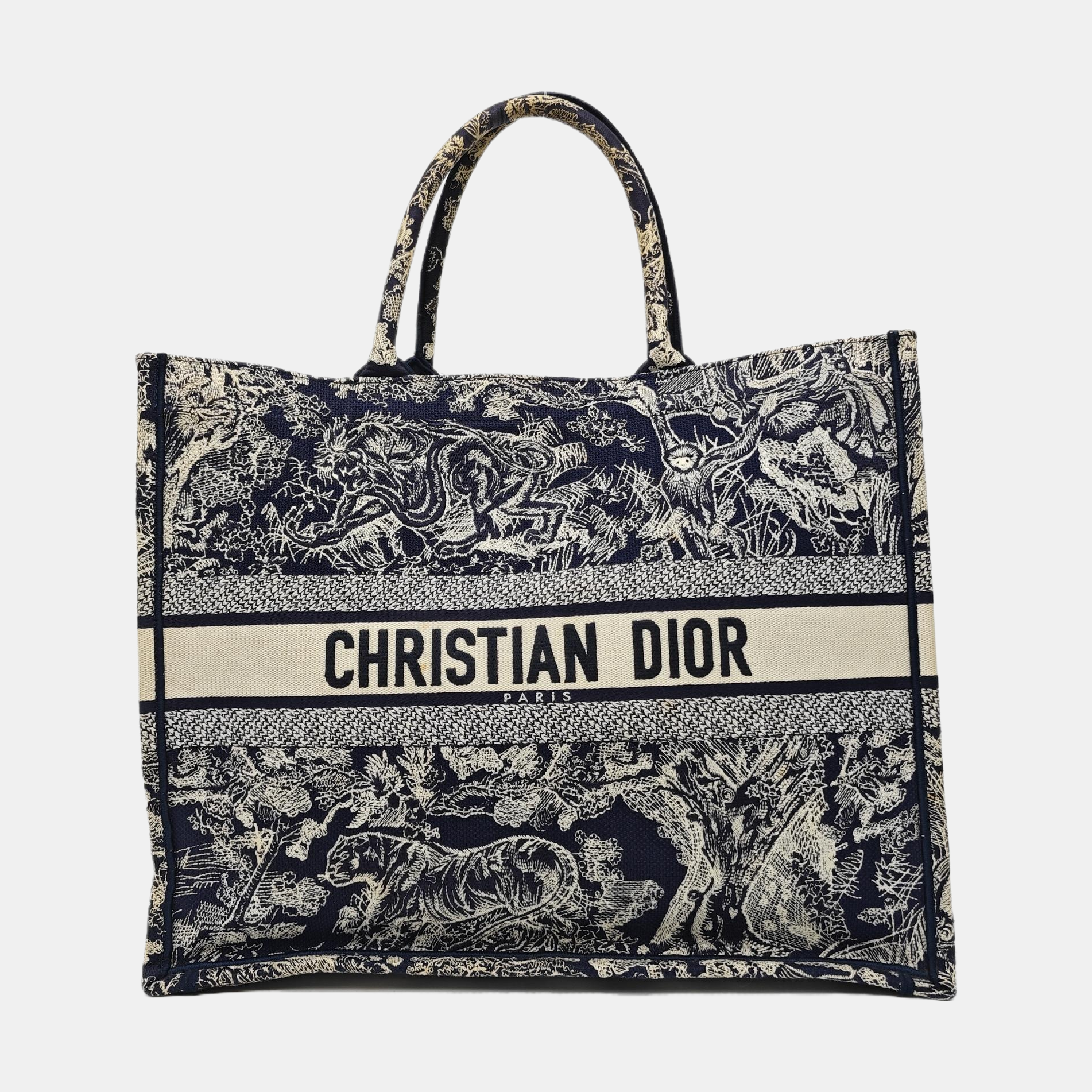 Book Tote Large Fabric Blue