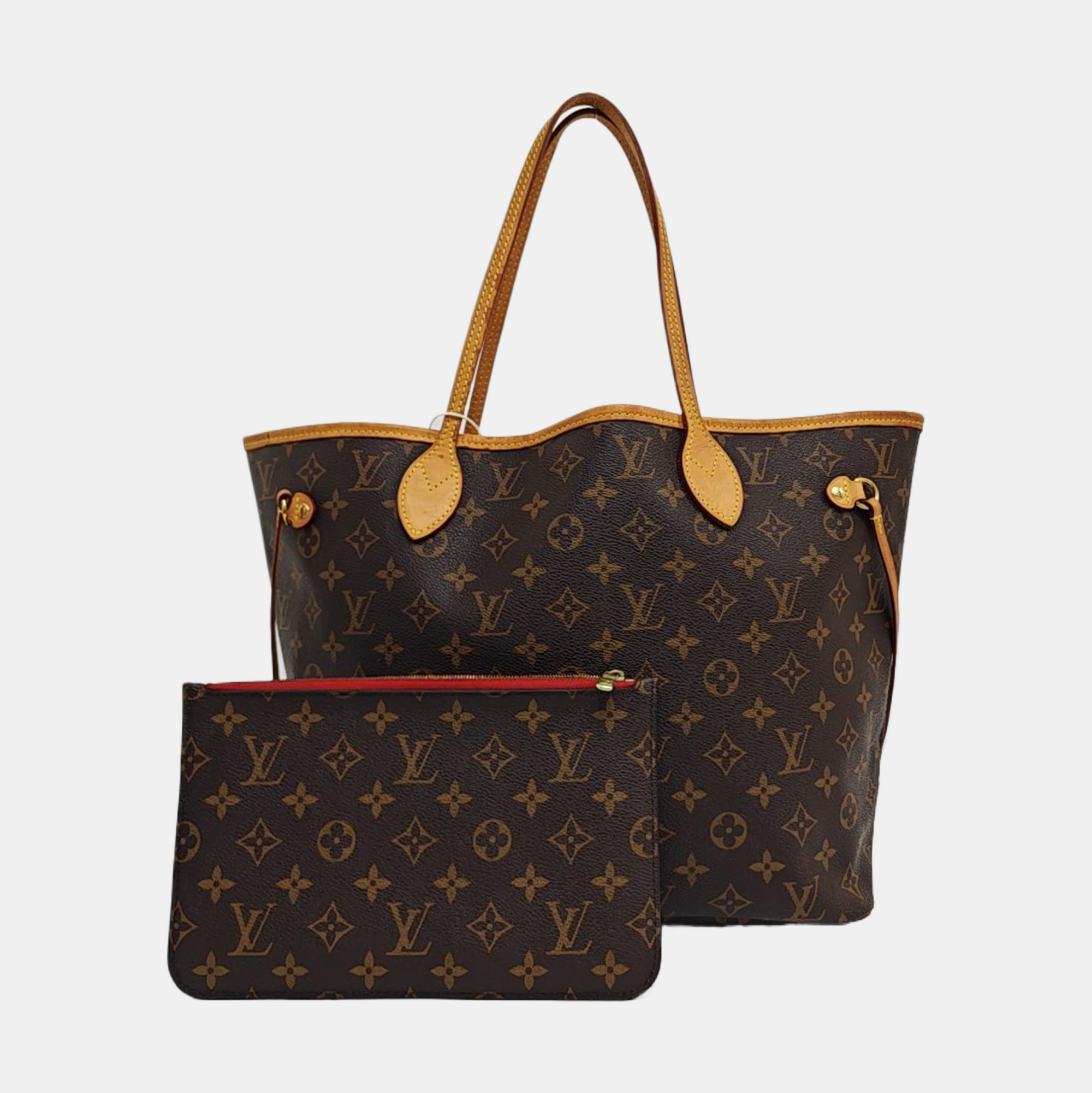 NEVERFULL MM Monogram Coated Canvas Brown