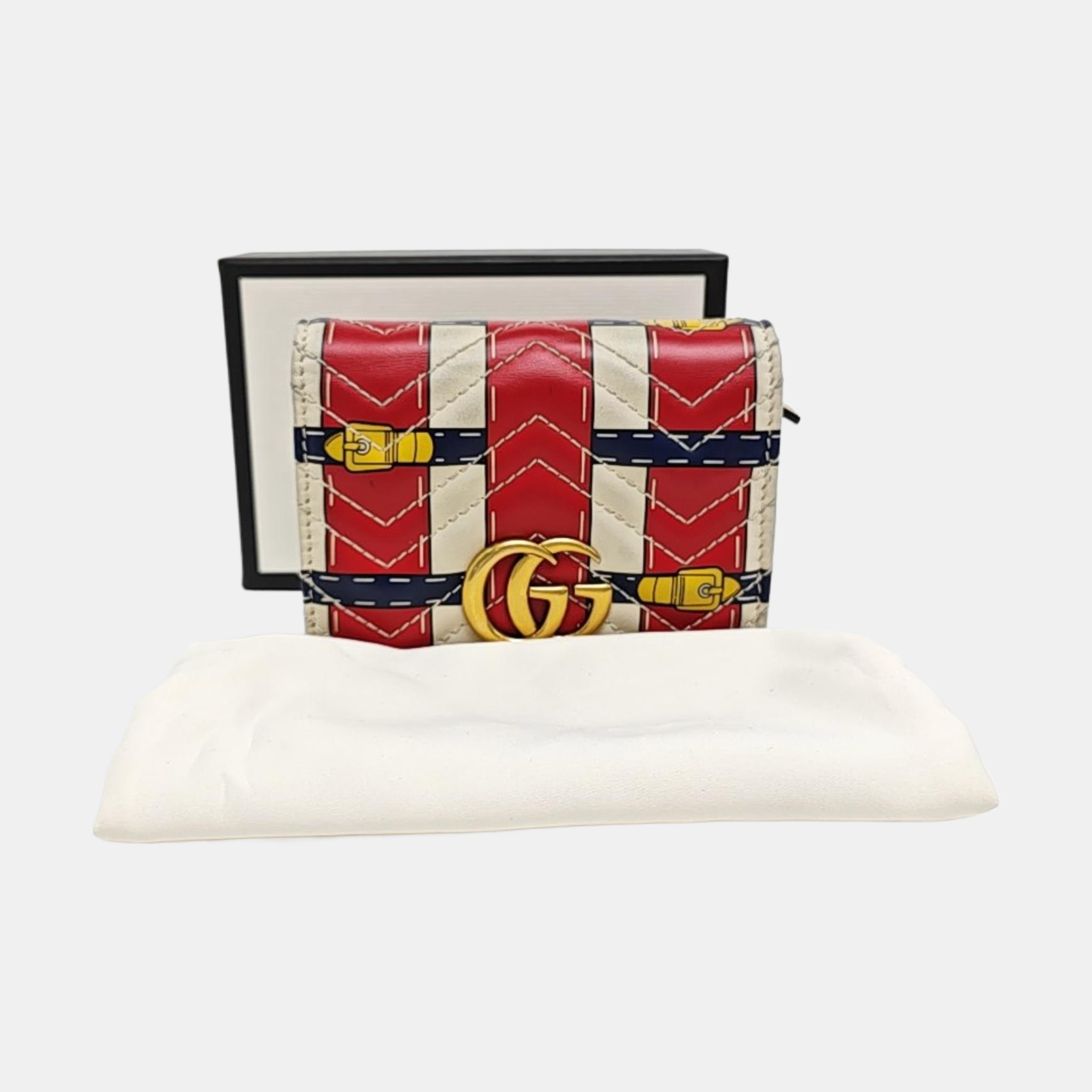 GG Marmont Mini Calfskin Multicolor Wallet