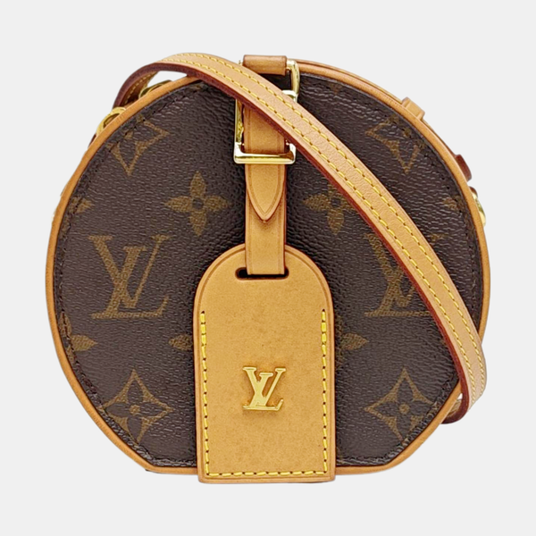 BOITE CHAPEAU Mini Monogram Coated Canvas Brown