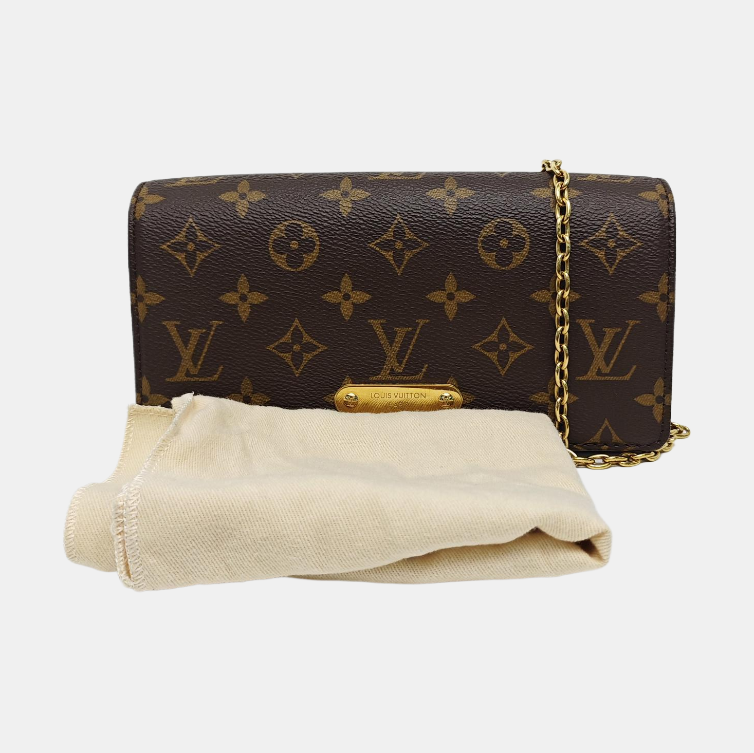 Lily Monogram Coated Canvas Brown