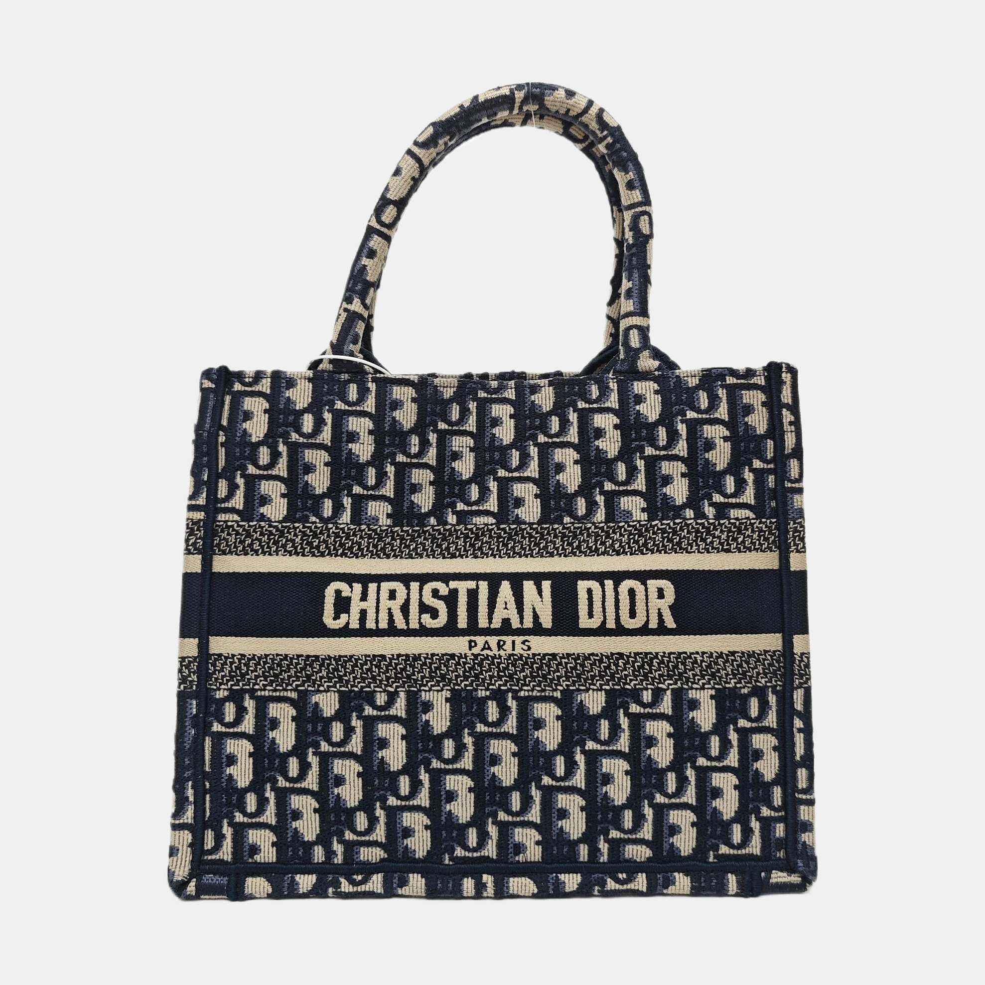 Book Tote Small Oblique Canvas Blue