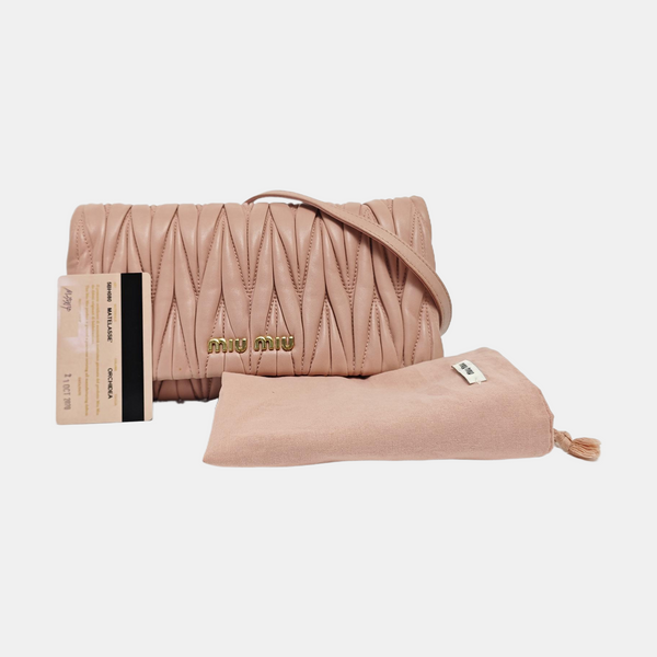 Quilted Lambskin Shoulder Bag Pink