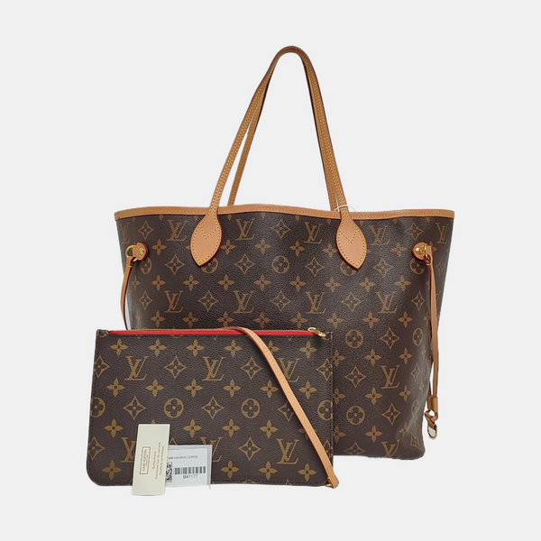 NEVERFULL MM Monogram Coated Canvas Brown