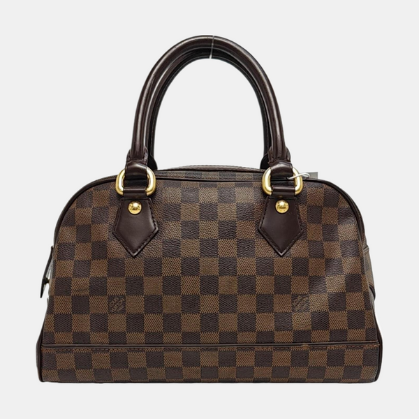 DUOMO Damier Ebene Coated Canvas Brown