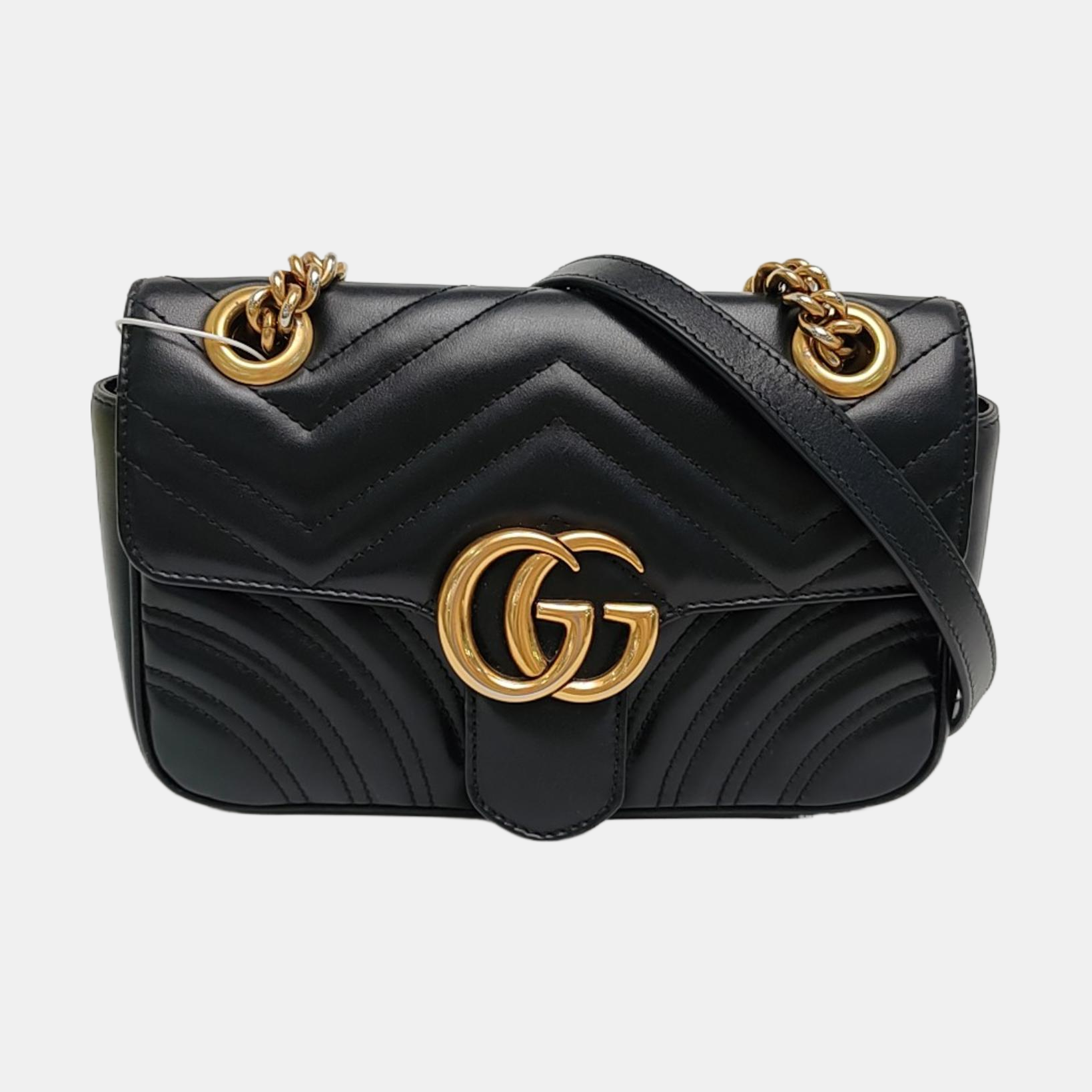 GG Marmont Small Quilted Calfskin Black