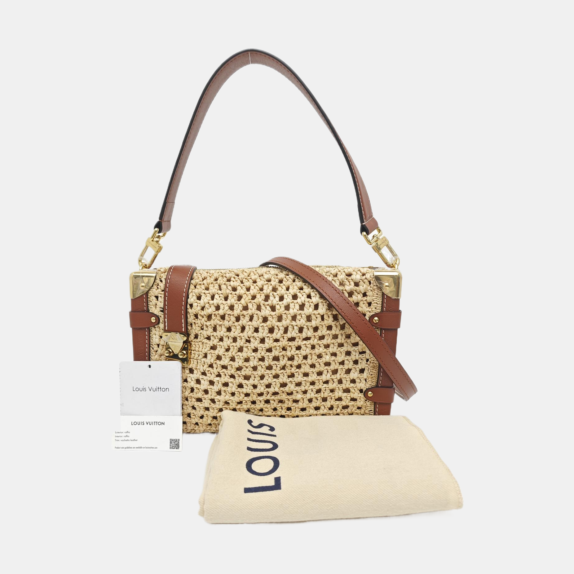 Straw Shoulder Bag MM Beige