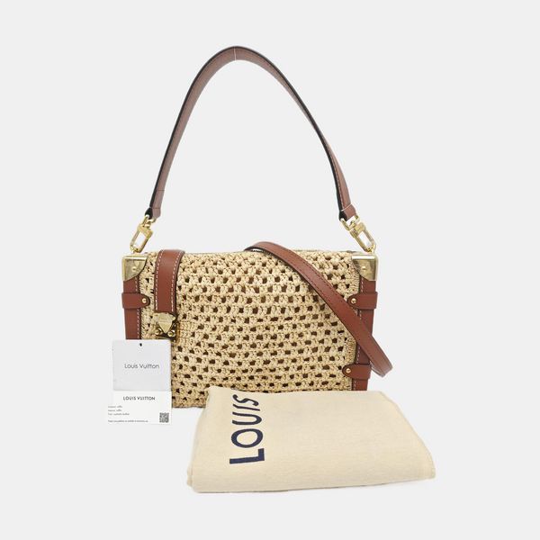 Straw Shoulder Bag MM Beige