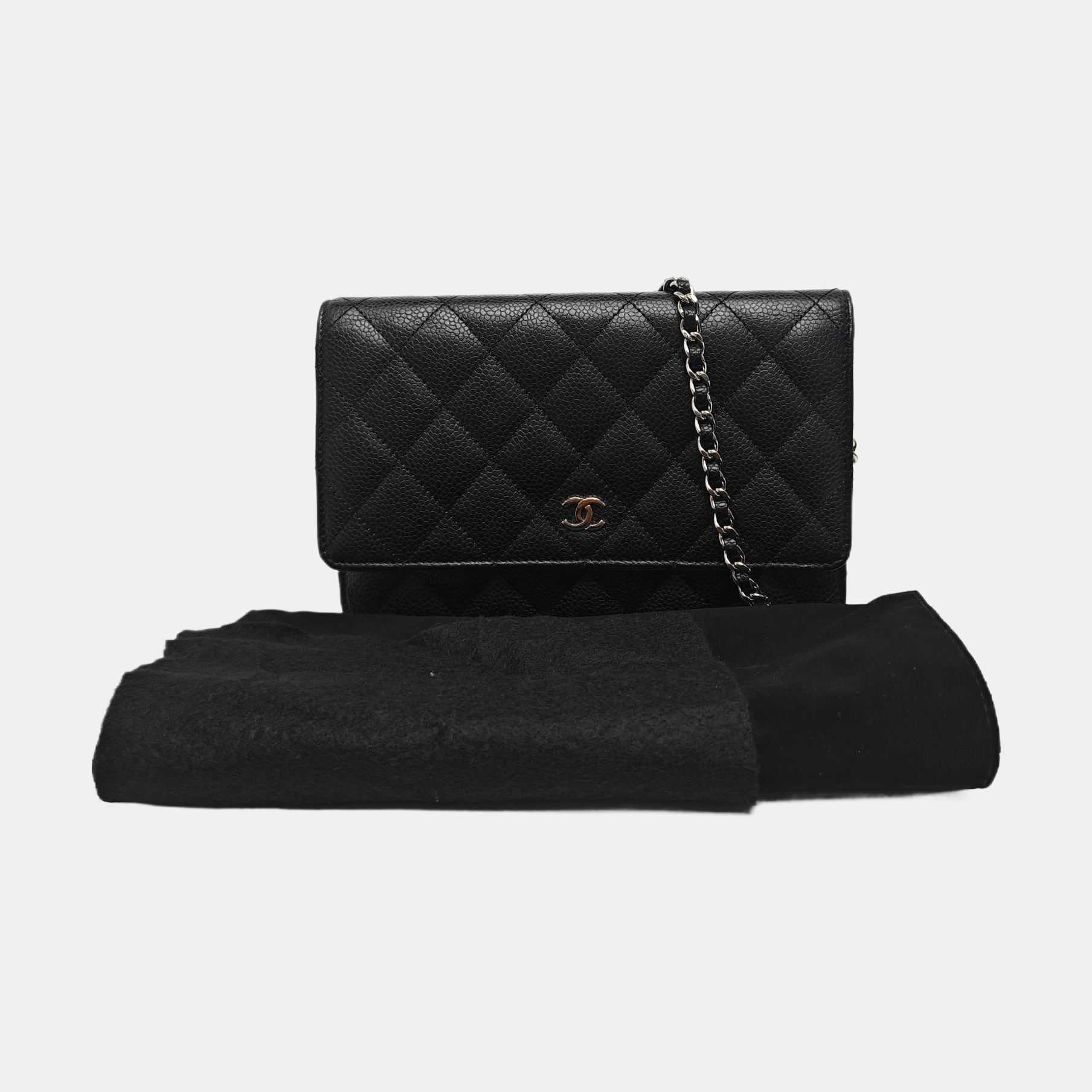 WOC Quilted Grained Calfskin Black