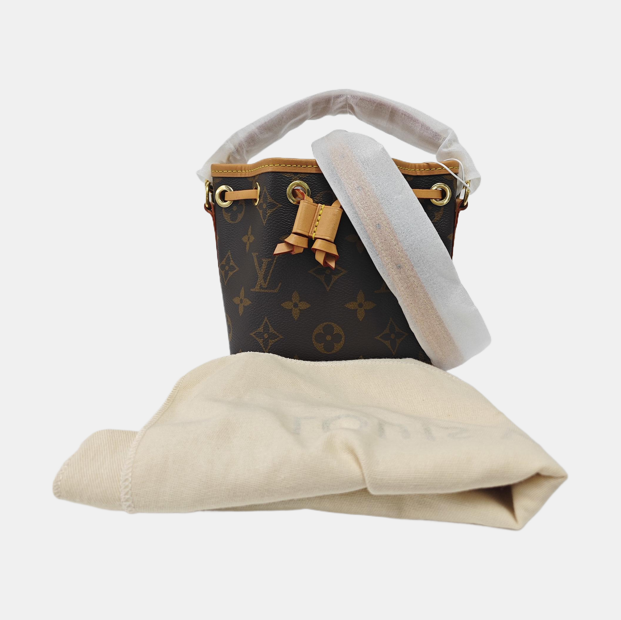 NOÉ Nano Monogram Coated Canvas Brown