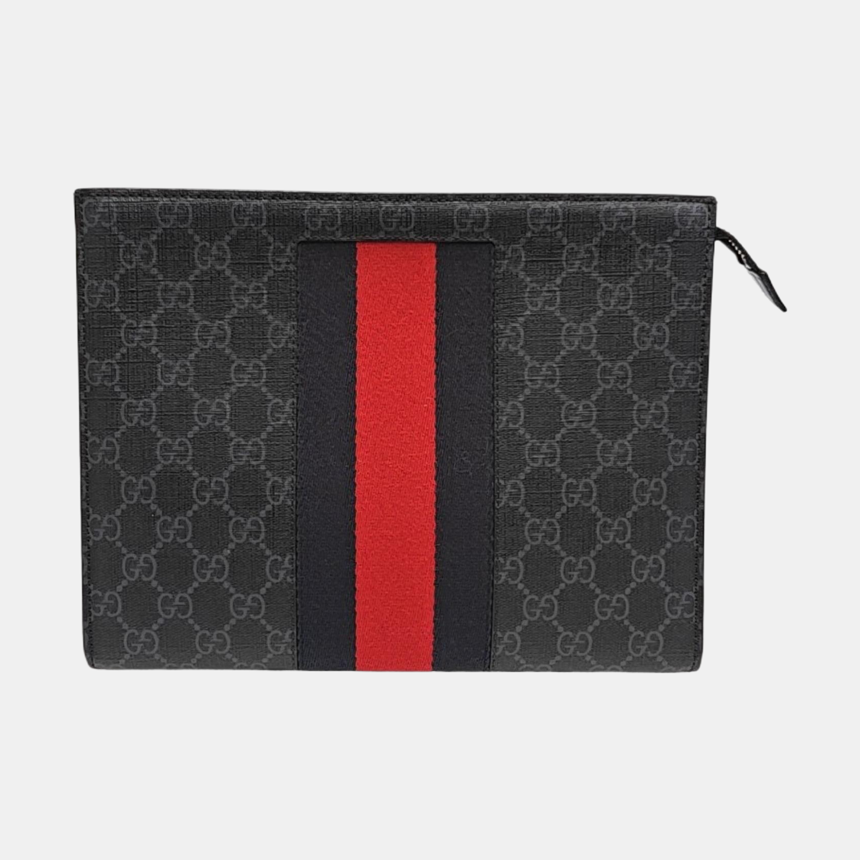 GG Supreme Monogram Coated Canvas Gray