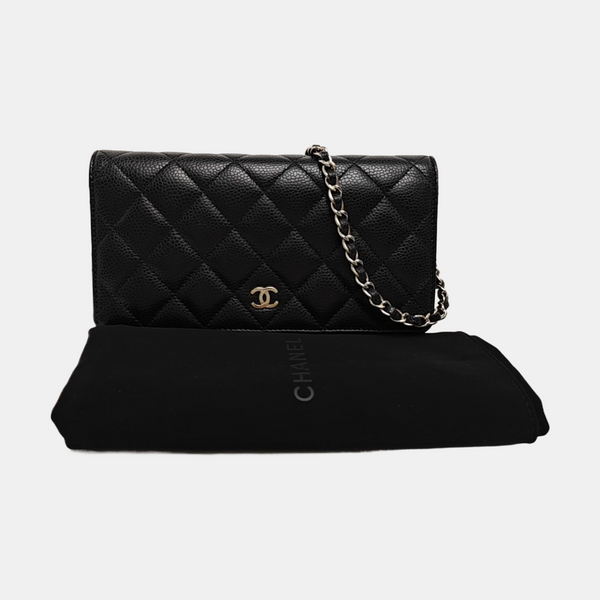 WOC Quilted Grained Calfskin Black