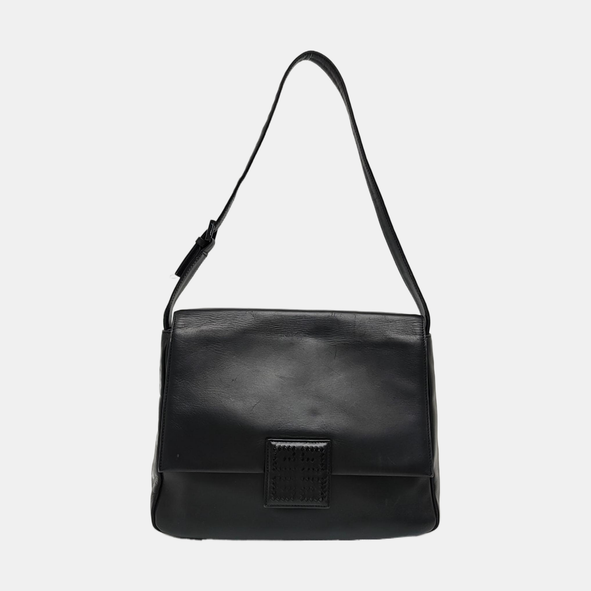 Calfskin Shoulder Bag Black