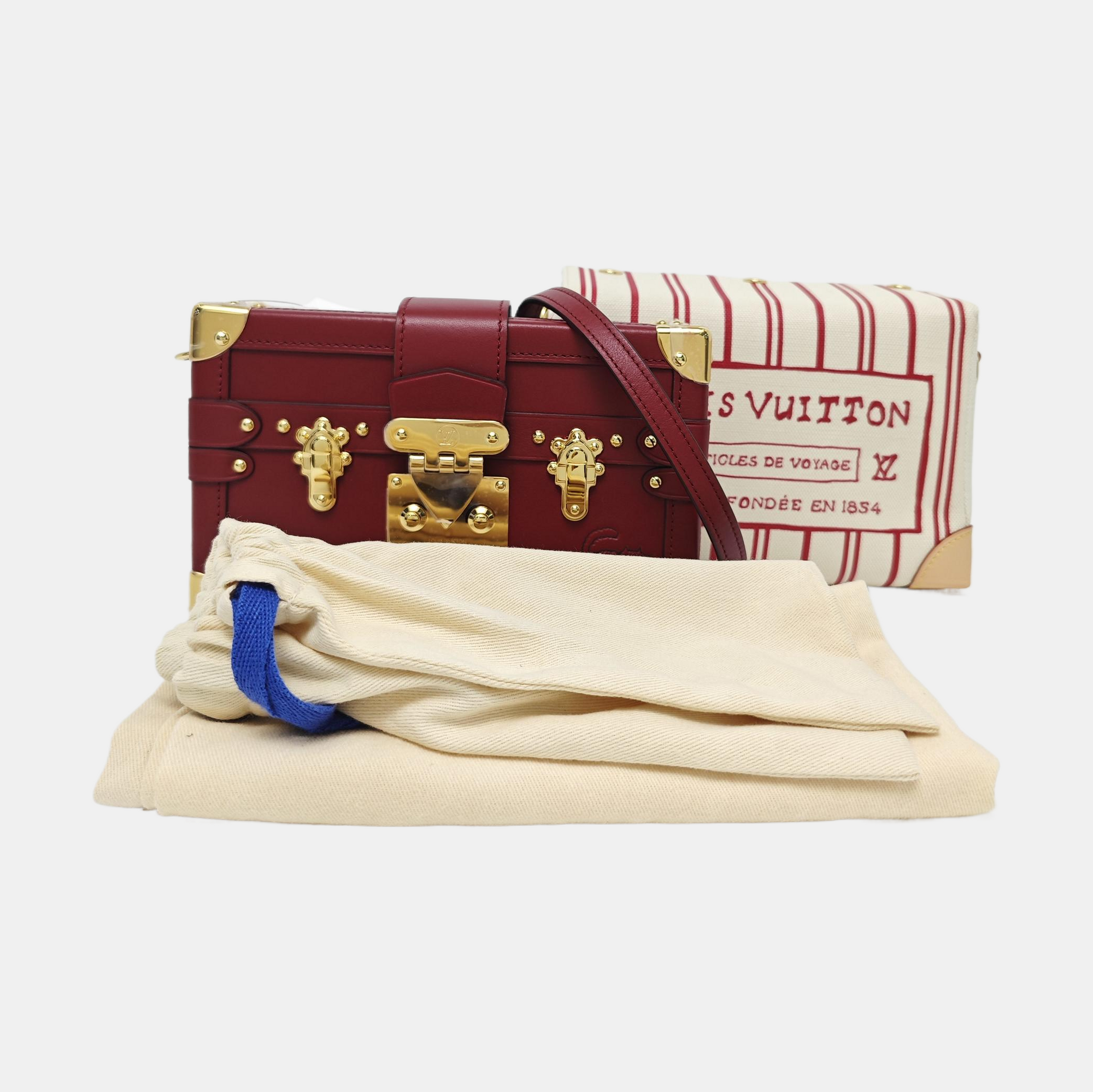 PETITE MALLE Calfskin Red