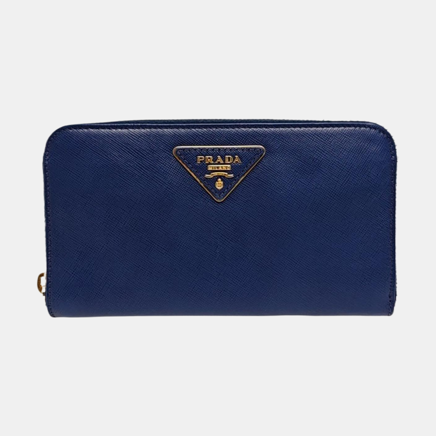 Zippy Wallet Saffiano Calfskin Blue Wallet
