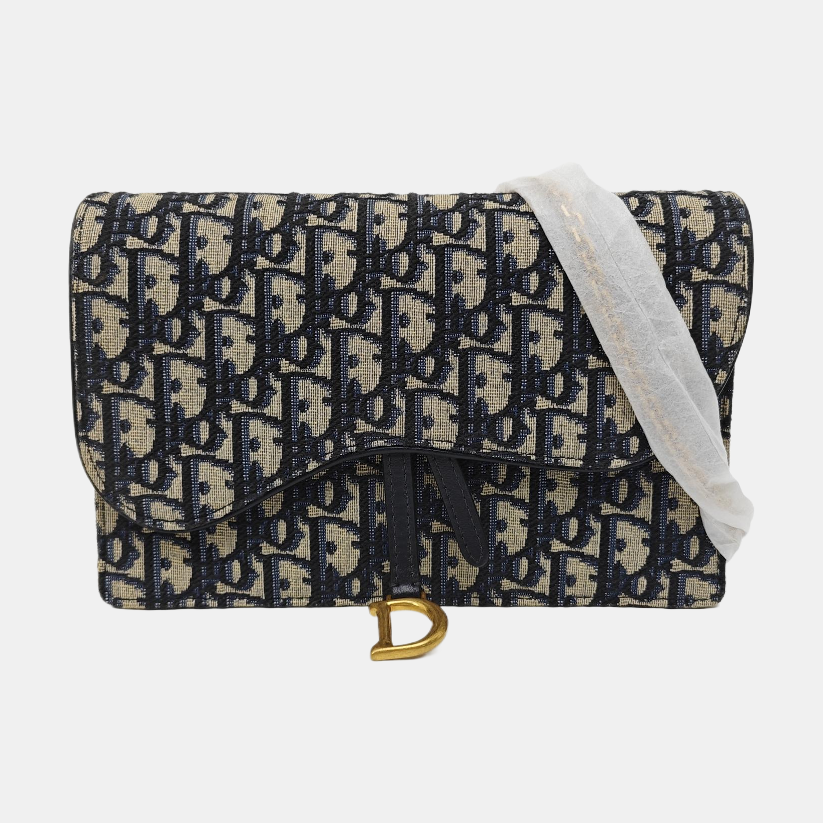Saddle Mini Oblique Canvas Blue