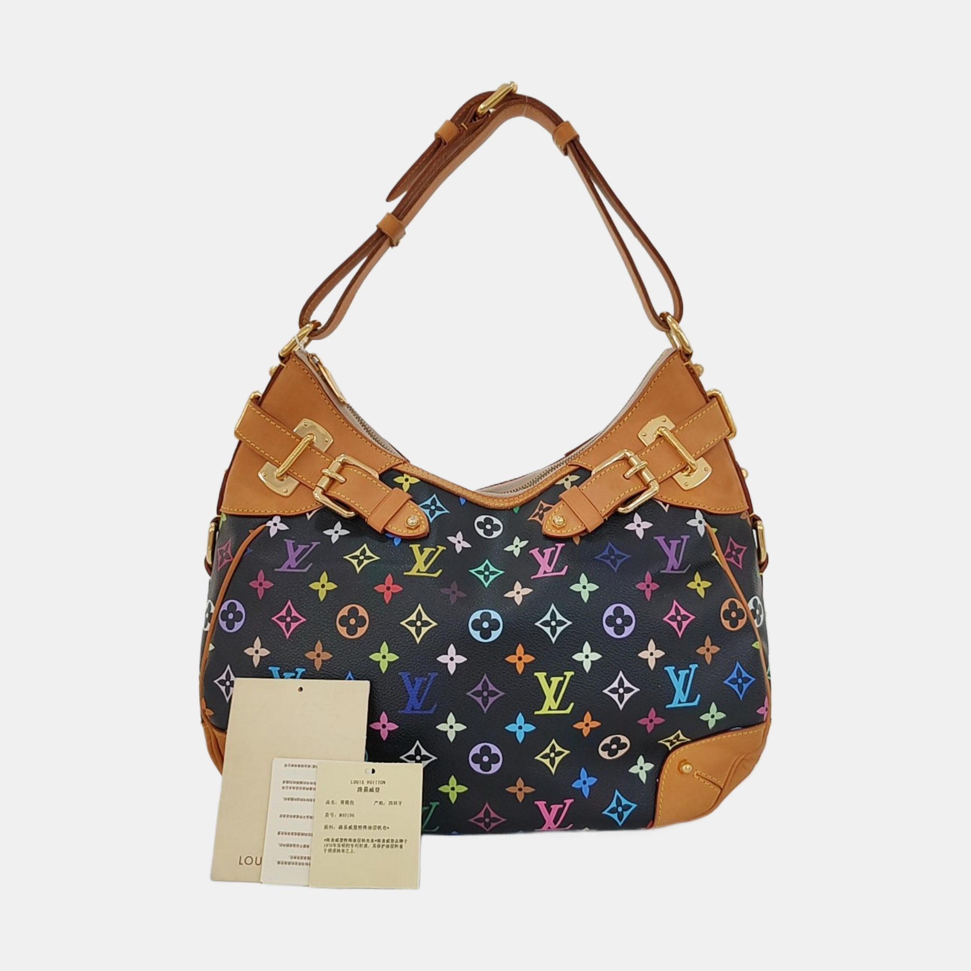 GRETA Monogram Coated Canvas Black