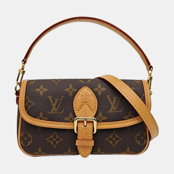 DIANE Nano Monogram Coated Canvas Brown
