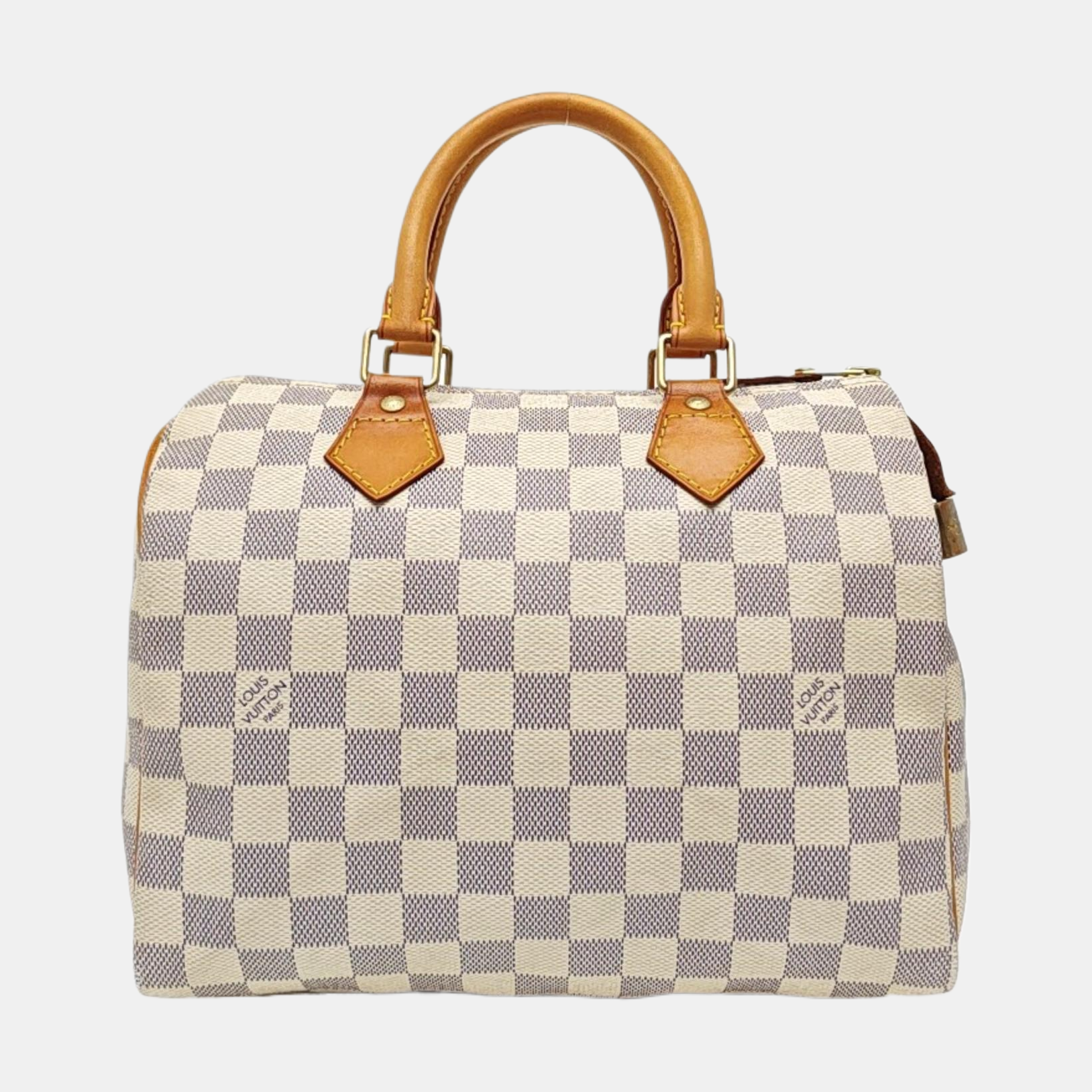 SPEEDY 25 Damier Azur Coated Canvas White