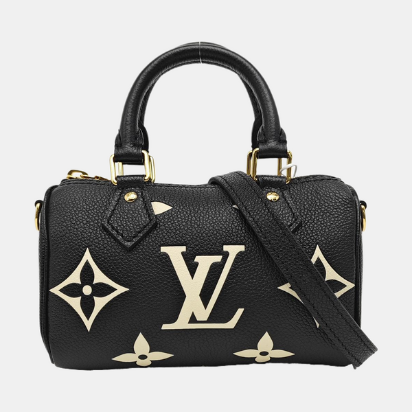 SPEEDY Nano Monogram Calfskin Black