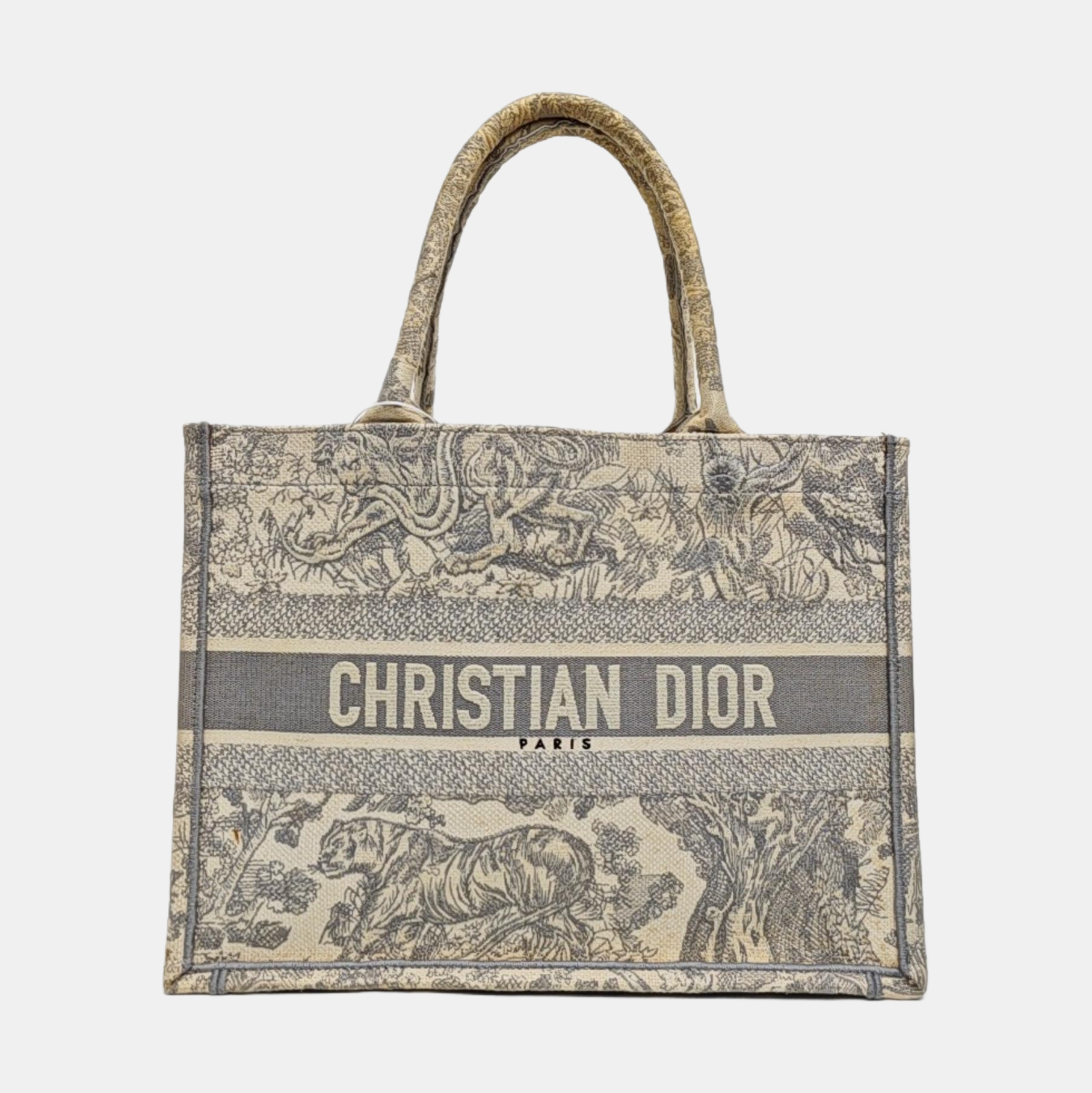 Book Tote Medium Canvas Gray