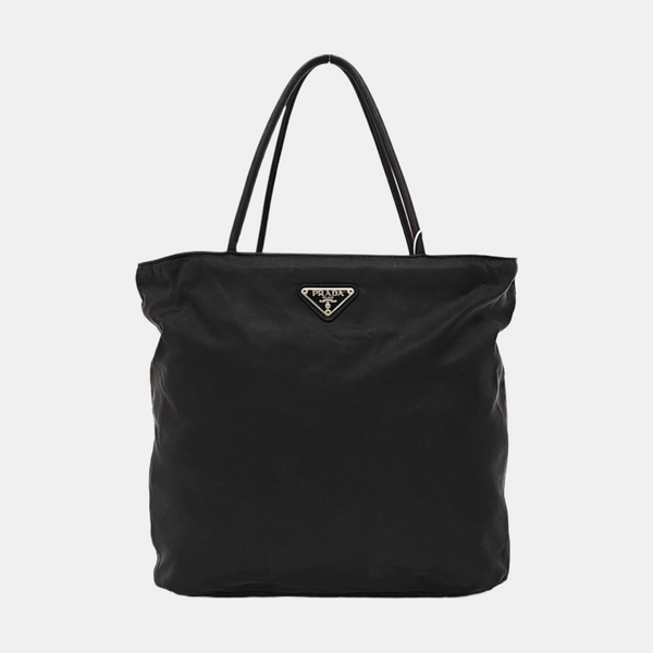 Nylon Top Handle Bag Black