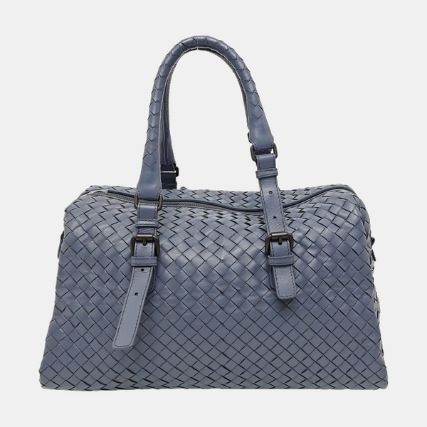 Calfskin Top Handle Bag Blue