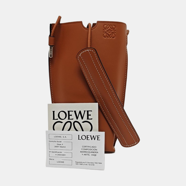 Calfskin Crossbody Bag Brown