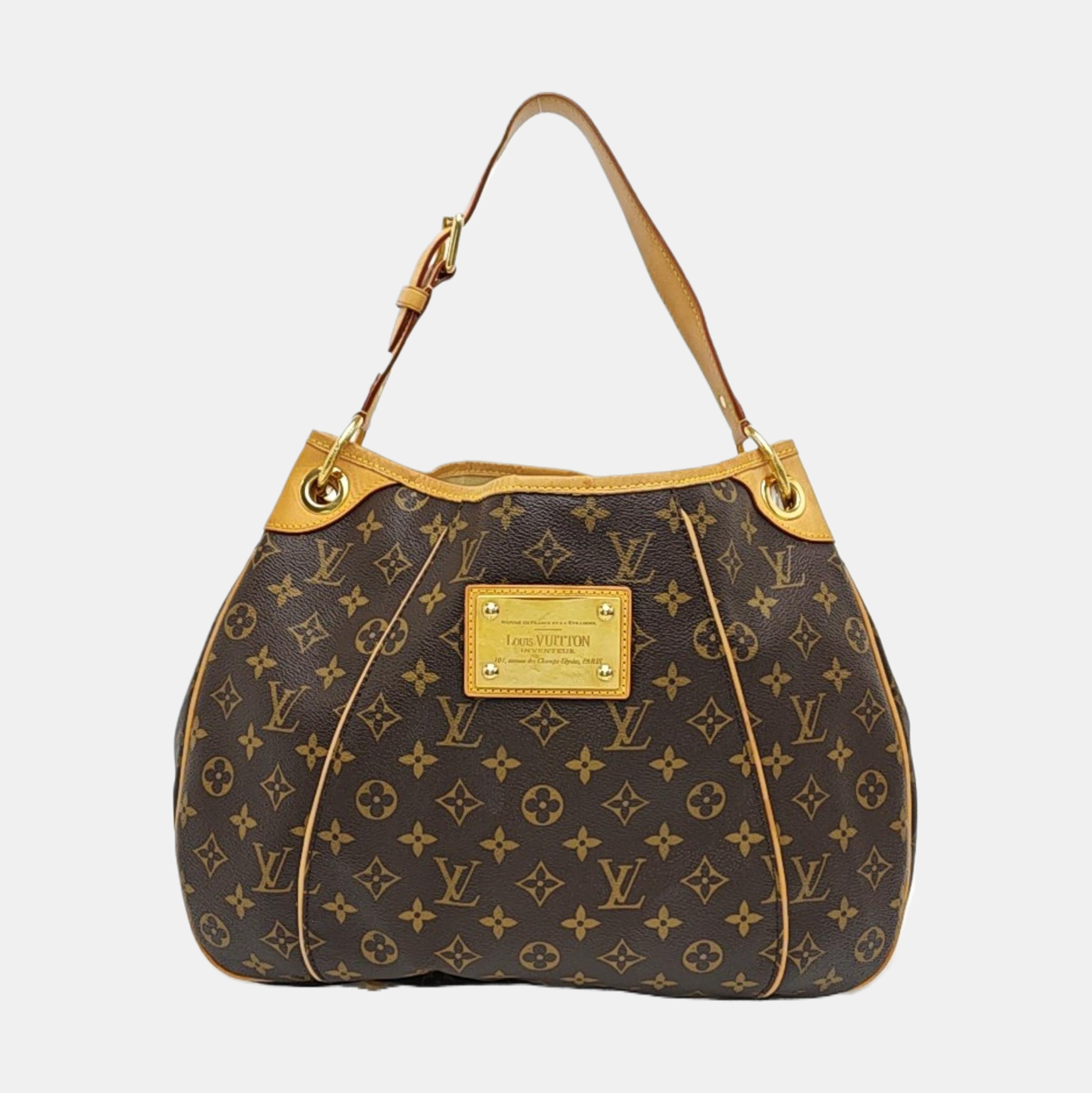 GALLIERA PM Monogram Coated Canvas Brown
