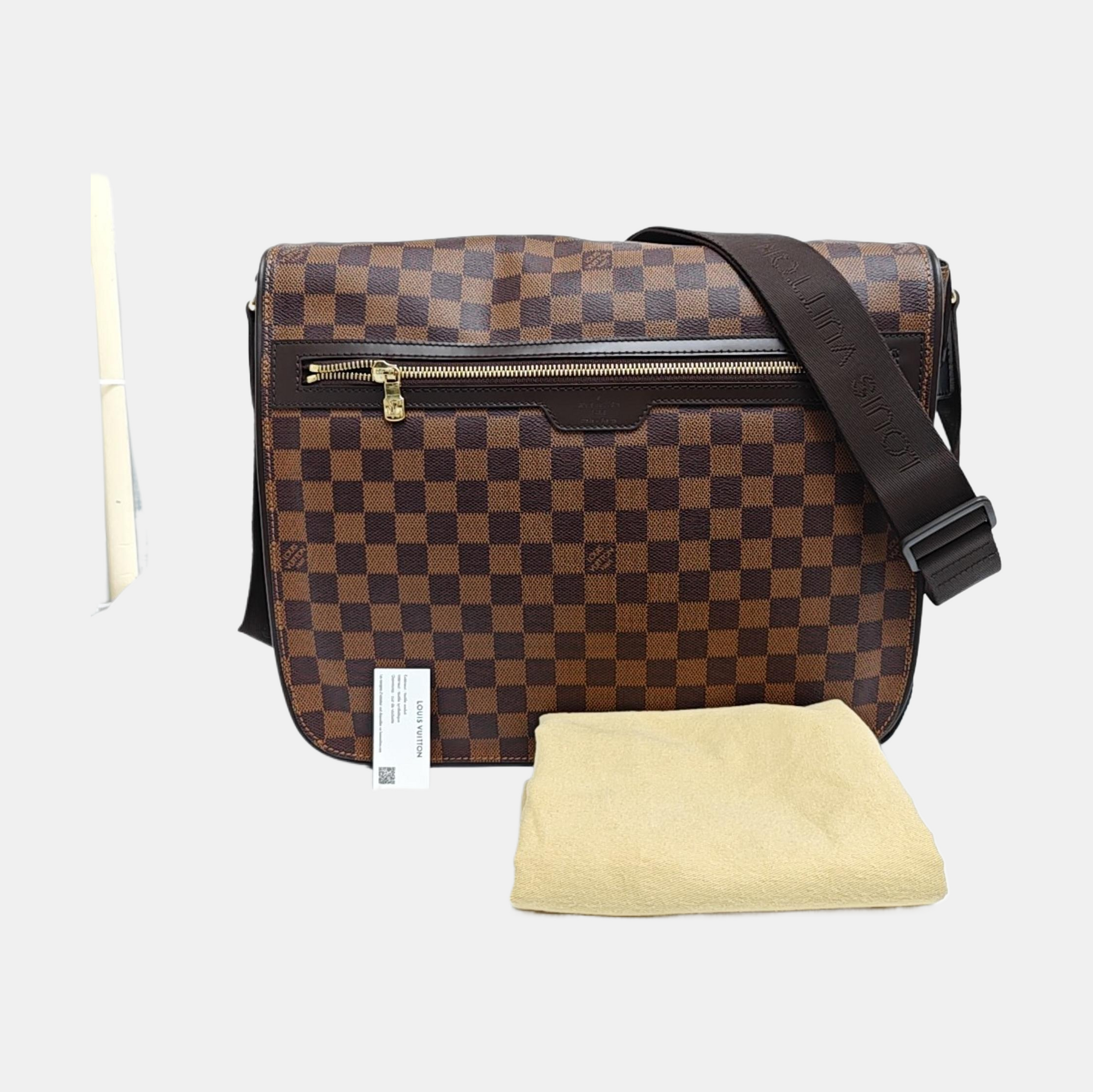 SPENCER Damier Ebene Coated Canvas Brown