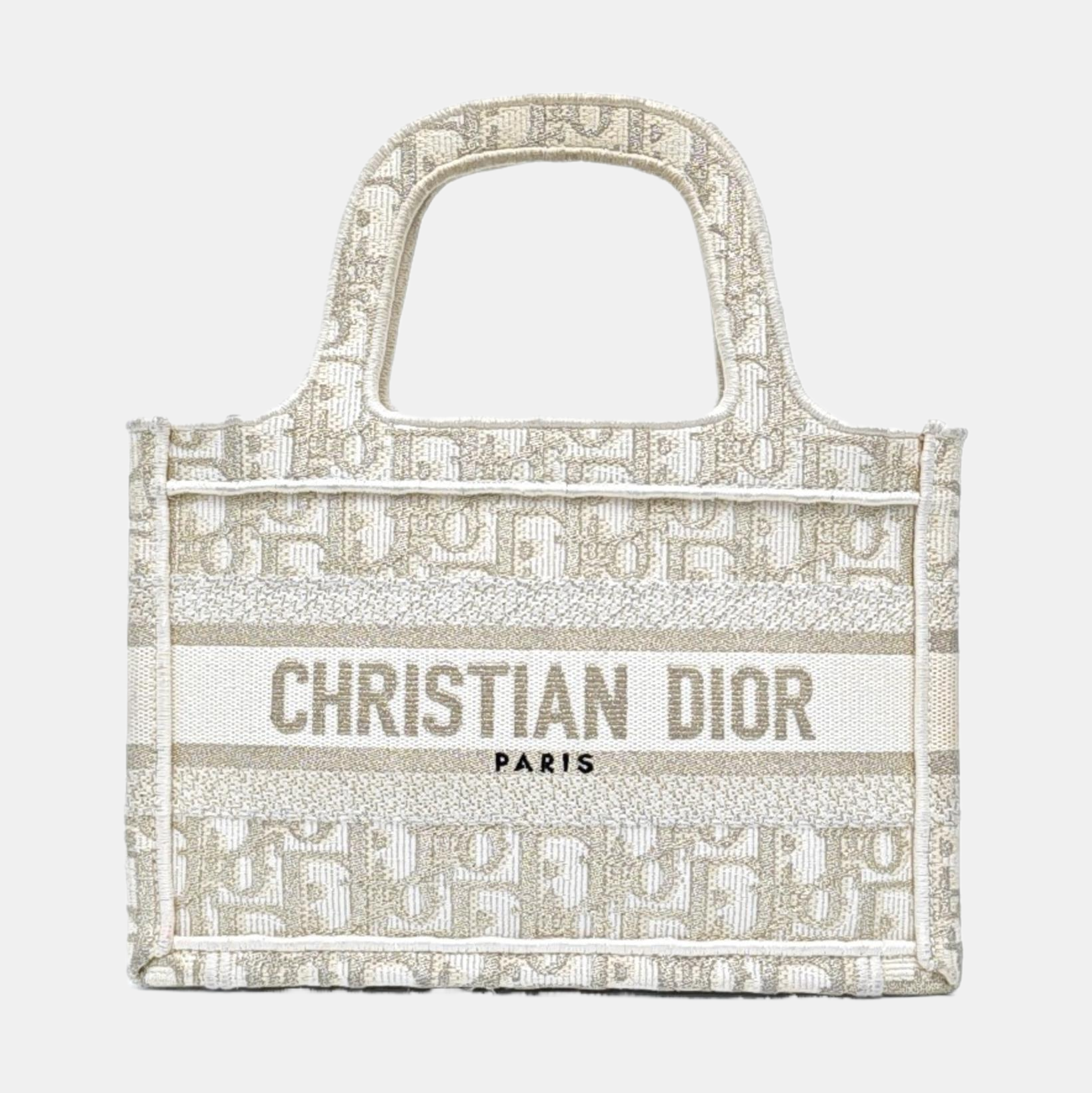 Book Tote Mini Oblique Canvas Gold