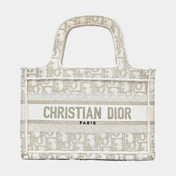 Book Tote Mini Oblique Canvas Gold