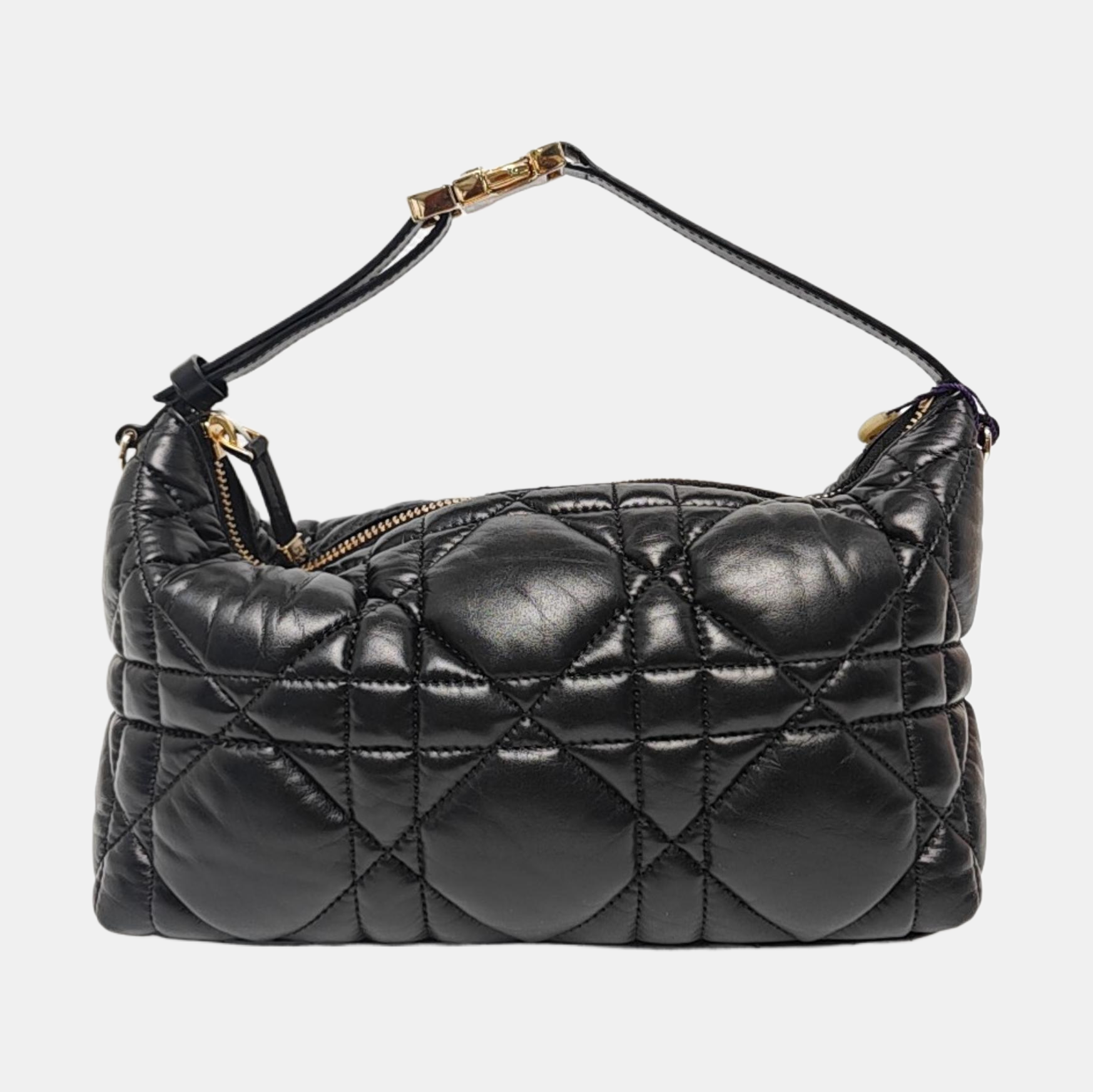 Diortravel Nomad Medium Cannage Calfskin Black
