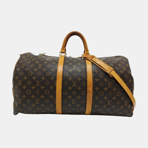 SAC SOUPLE 55 Monogram Coated Canvas Brown