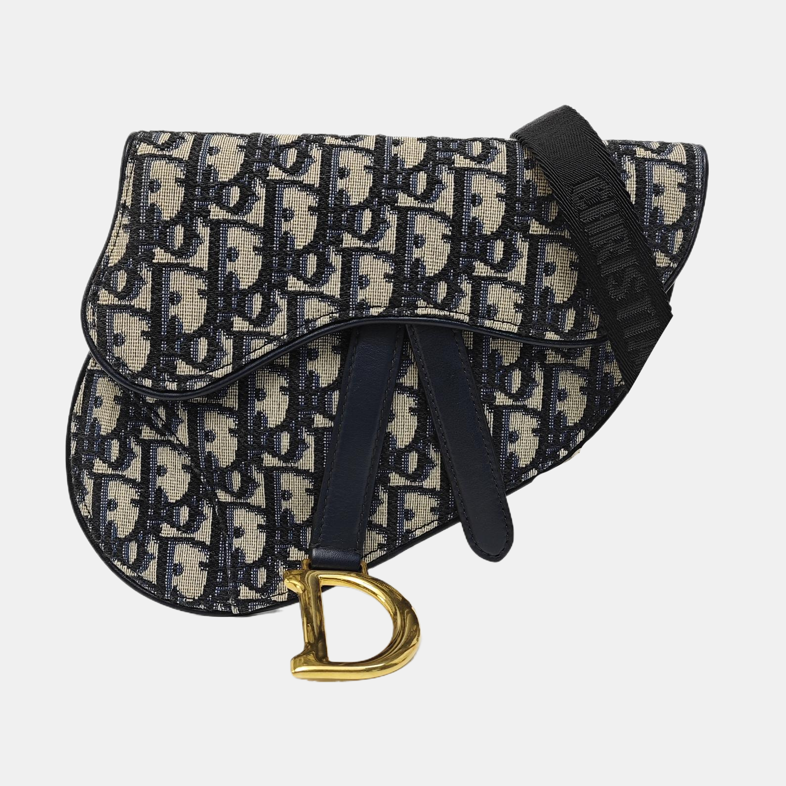 Saddle Mini Oblique Canvas Blue