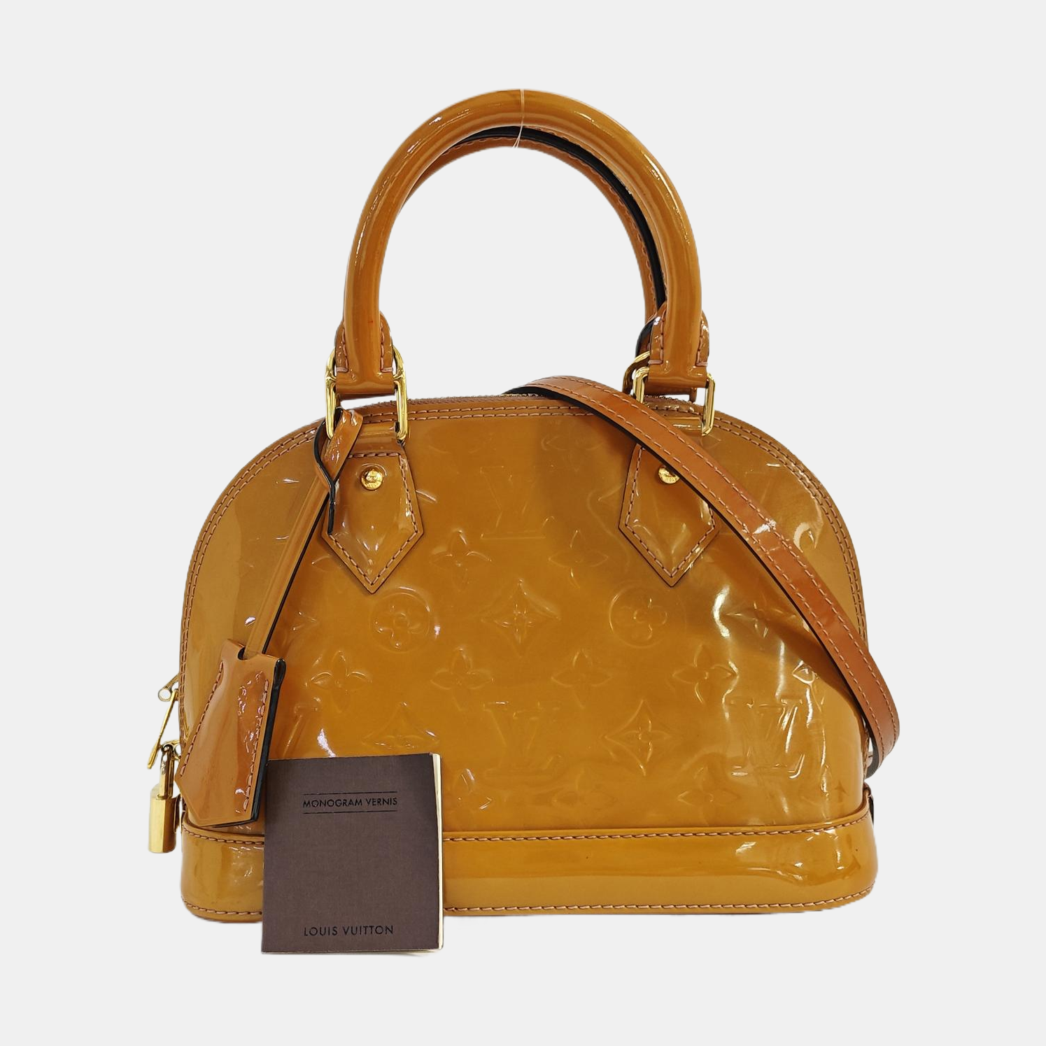 ALMA BB Monogram Patent Leather Yellow