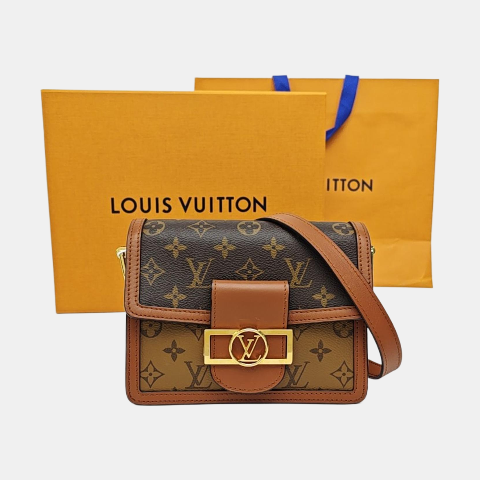 DAUPHINE Mini Monogram Coated Canvas Brown