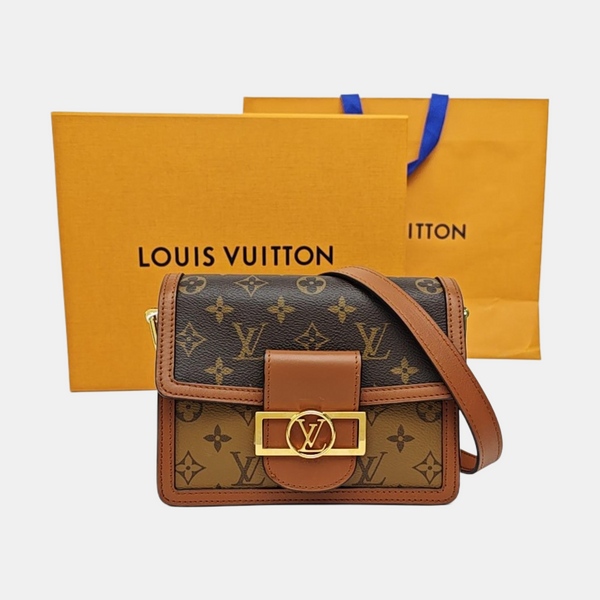 DAUPHINE Mini Monogram Coated Canvas Brown