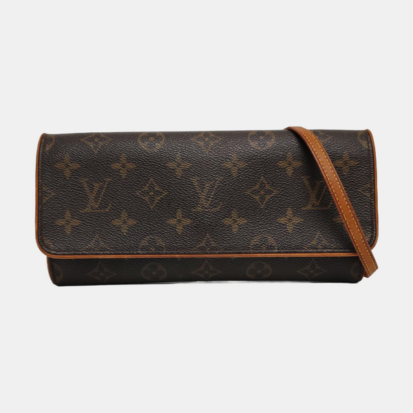 TWIN GM Monogram Coated Canvas Brown