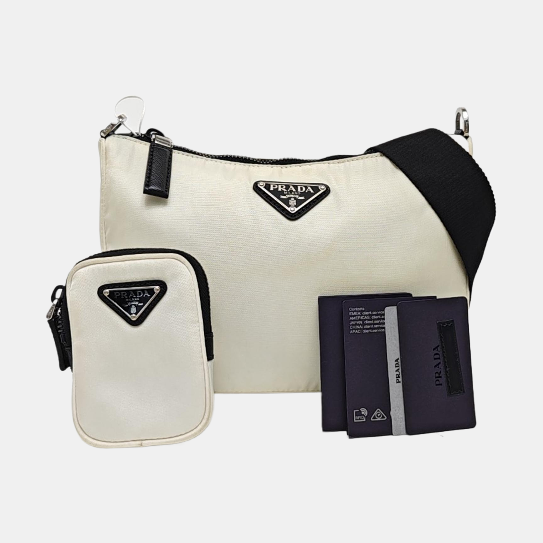 Nylon Shoulder Bag White