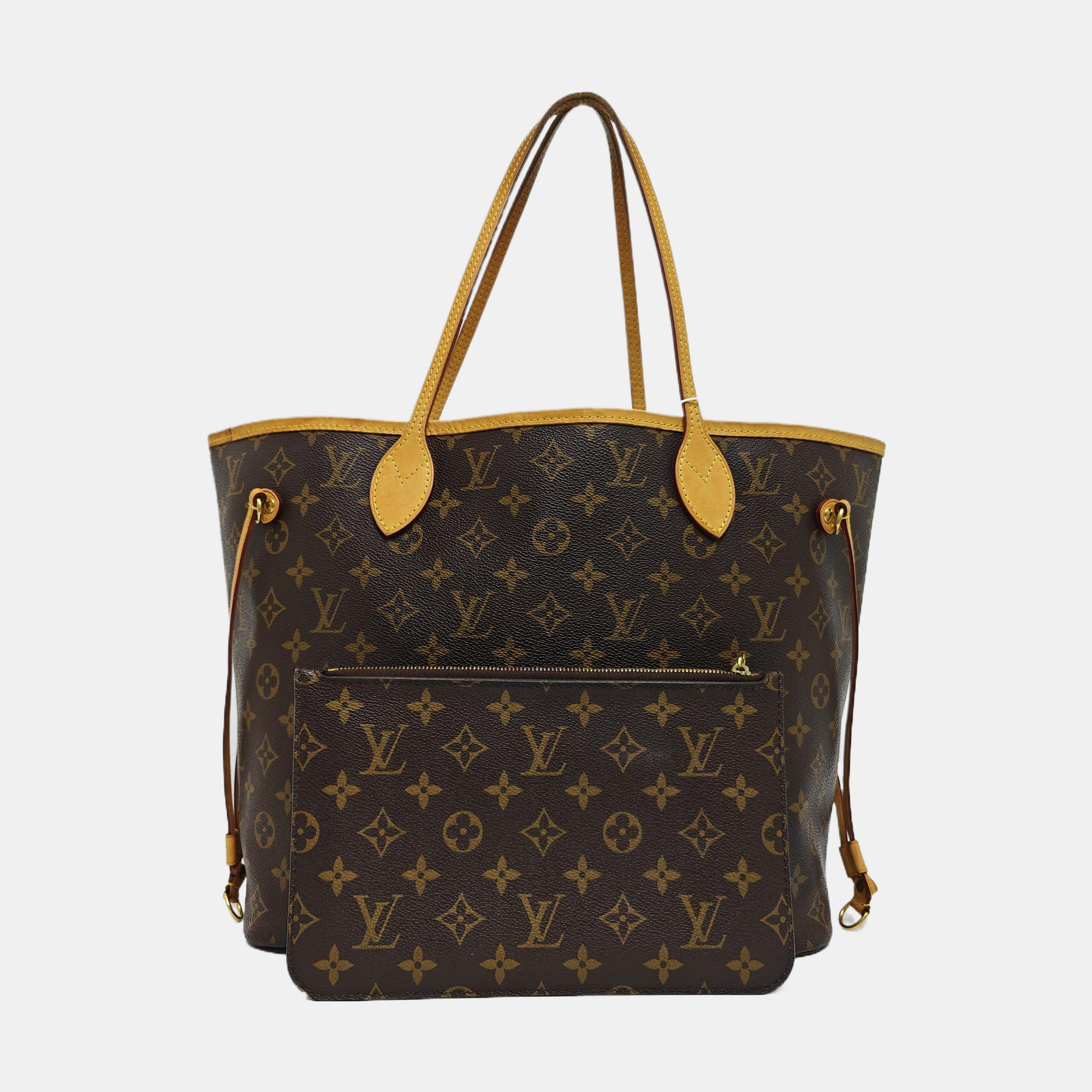 NEVERFULL MM Monogram Coated Canvas Brown