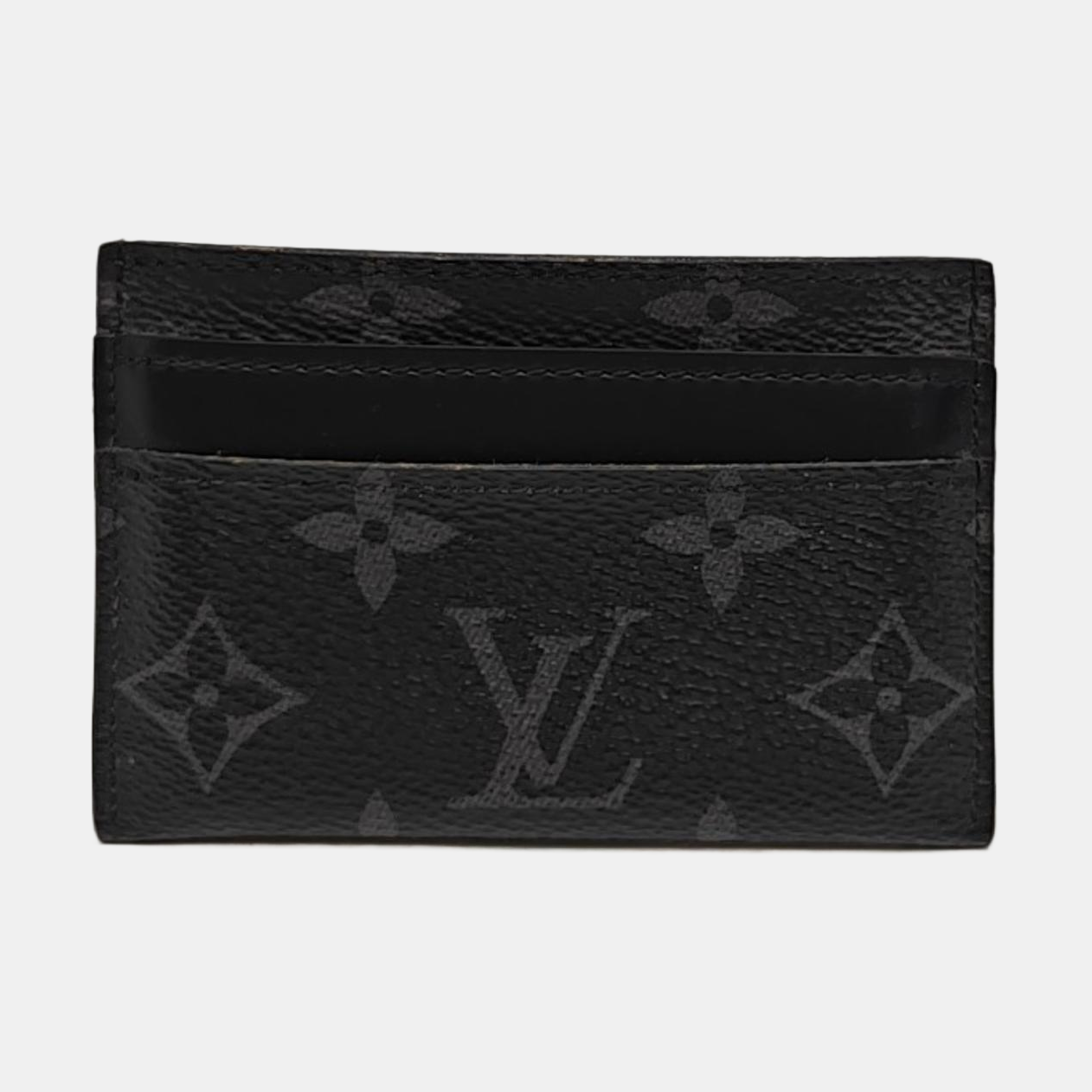 Monogram Coated Canvas Card Holder Black
