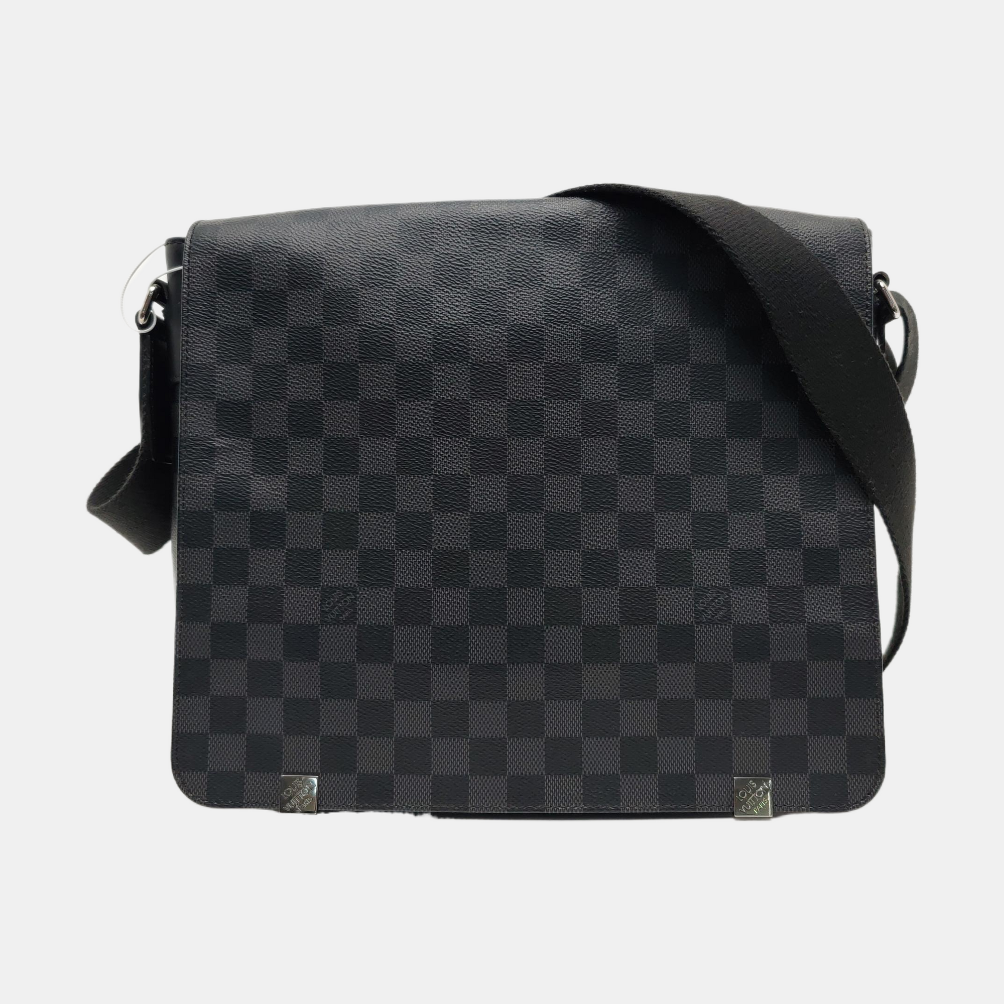 DISTRICT MM Damier Graphite Coated Canvas Gray