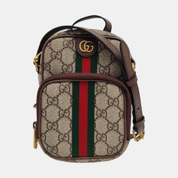 Authenticated pre-owned  Ophidia Mini Monogram Coated Canvas Beige - Shoulder Bag at Looply