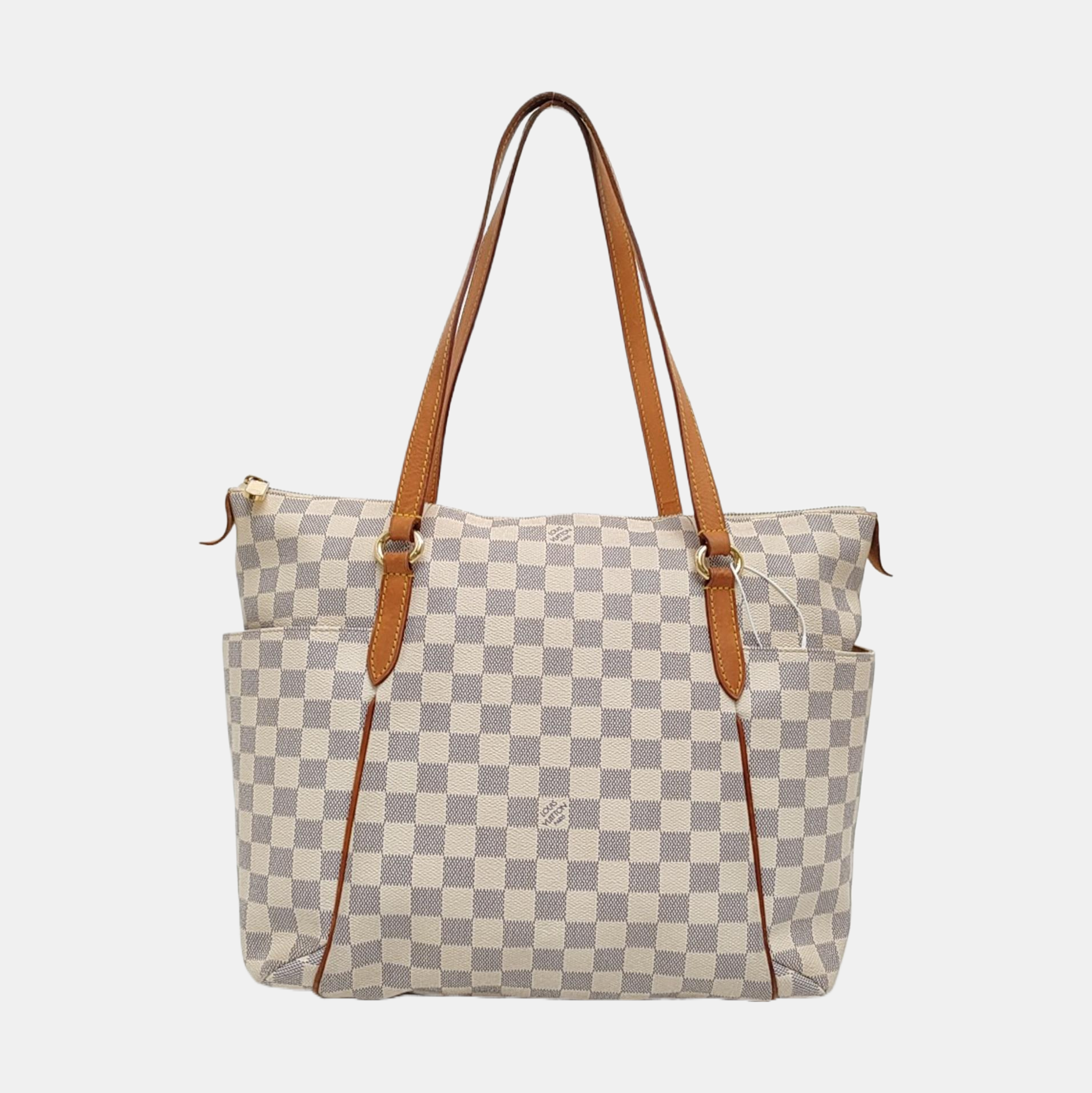 TOTALLY MM Damier Azur Coated Canvas White